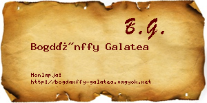 Bogdánffy Galatea névjegykártya